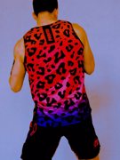 MANTO leopard TANK TOP -black